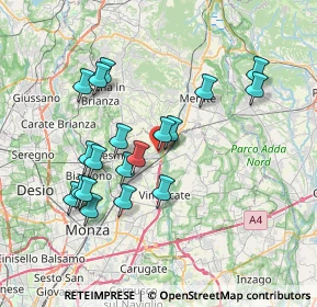 Mappa V. Trieste, 20865 Usmate Velate MB, Italia (7.04684)