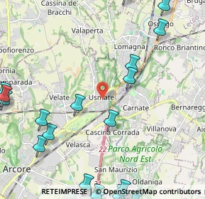 Mappa V. Trieste, 20865 Usmate Velate MB, Italia (3.2145)