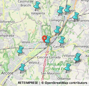 Mappa V. Trieste, 20865 Usmate Velate MB, Italia (2.5075)