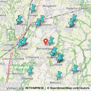 Mappa Via G. Donizetti, 20881 Bernareggio MB, Italia (2.4465)