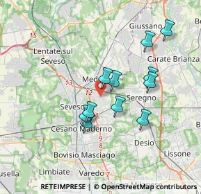 Mappa Via Arno, 20821 Meda MB, Italia (3.09636)