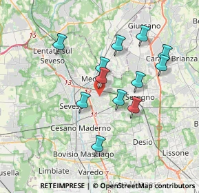 Mappa Via Arno, 20821 Meda MB, Italia (3.265)