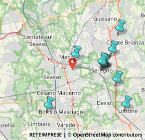 Mappa Via Arno, 20821 Meda MB, Italia (3.99)