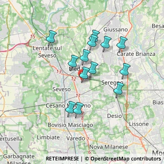 Mappa Via Arno, 20821 Meda MB, Italia (3.17308)