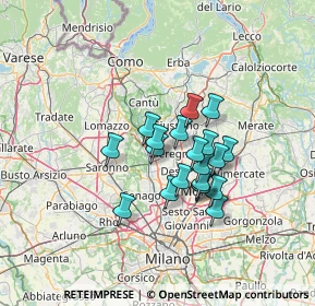 Mappa Via Arno, 20821 Meda MB, Italia (9.8525)