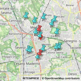Mappa Via Arno, 20821 Meda MB, Italia (1.70313)