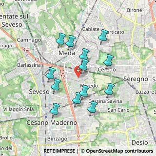 Mappa Via Arno, 20821 Meda MB, Italia (1.64077)