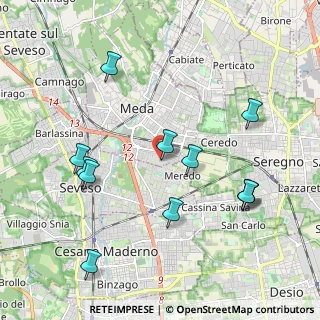 Mappa Via Arno, 20821 Meda MB, Italia (2.16417)