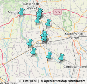 Mappa Piazzale del Milite Ignoto, 35013 Cittadella PD, Italia (6.15462)