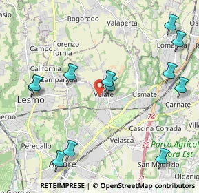 Mappa Via Alcide De Gasperi, 20865 Usmate Velate MB, Italia (2.465)