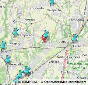Mappa Via Achille Grandi, 20865 Usmate Velate MB, Italia (3.34417)