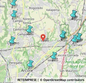 Mappa Via Achille Grandi, 20865 Usmate Velate MB, Italia (2.71846)