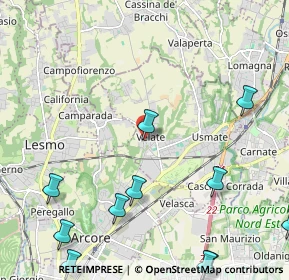 Mappa Via Achille Grandi, 20865 Usmate Velate MB, Italia (3.03273)