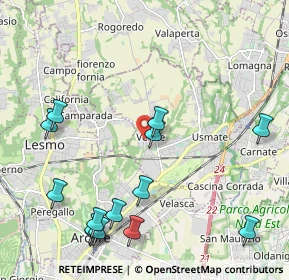 Mappa Via Alcide De Gasperi, 20865 Usmate Velate MB, Italia (2.53786)