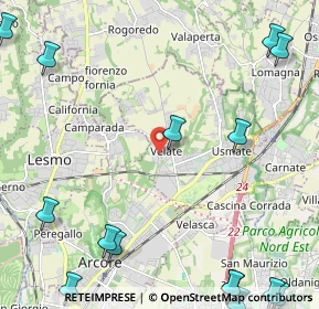 Mappa Via Alcide De Gasperi, 20865 Usmate Velate MB, Italia (3.49333)