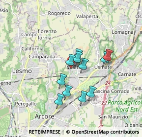 Mappa Via Achille Grandi, 20865 Usmate Velate MB, Italia (1.32091)