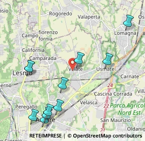 Mappa Via Alcide De Gasperi, 20865 Usmate Velate MB, Italia (2.50273)