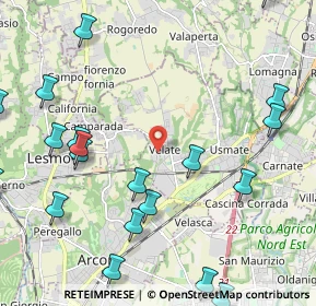 Mappa Via Achille Grandi, 20865 Usmate Velate MB, Italia (2.853)