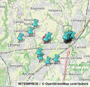 Mappa Via Achille Grandi, 20865 Usmate Velate MB, Italia (1.635)