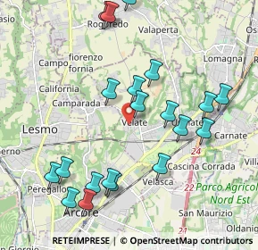 Mappa Via Alcide De Gasperi, 20865 Usmate Velate MB, Italia (2.1615)