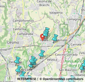 Mappa Via Achille Grandi, 20865 Usmate Velate MB, Italia (3.4405)