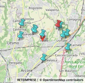 Mappa Via Alcide De Gasperi, 20865 Usmate Velate MB, Italia (1.67636)