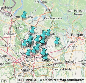 Mappa Via Achille Grandi, 20865 Usmate Velate MB, Italia (9.8825)