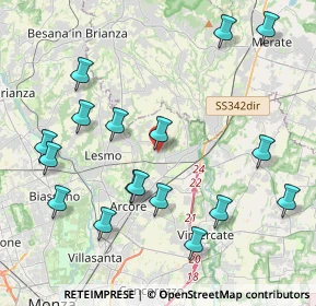 Mappa Via Achille Grandi, 20865 Usmate Velate MB, Italia (4.61176)