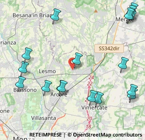 Mappa Via Alcide De Gasperi, 20865 Usmate Velate MB, Italia (5.43471)