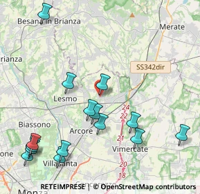 Mappa Via Alcide De Gasperi, 20865 Usmate Velate MB, Italia (4.984)