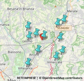 Mappa Via Achille Grandi, 20865 Usmate Velate MB, Italia (3.29455)