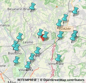 Mappa Via Achille Grandi, 20865 Usmate Velate MB, Italia (4.53278)