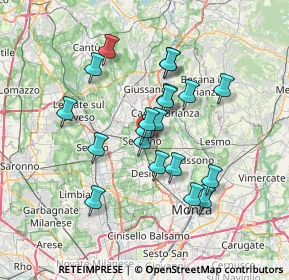 Mappa Via Camillo Benso Conte di Cavour, 20831 Seregno MB, Italia (5.916)