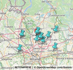 Mappa Via Camillo Benso Conte di Cavour, 20831 Seregno MB, Italia (10.02)