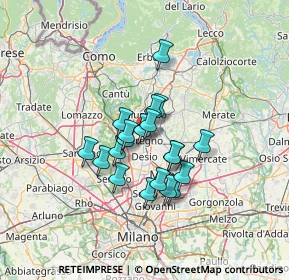Mappa Via Camillo Benso Conte di Cavour, 20831 Seregno MB, Italia (9.542)