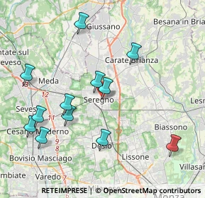 Mappa Via Camillo Benso Conte di Cavour, 20831 Seregno MB, Italia (4.23667)