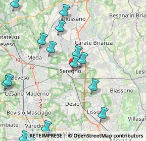 Mappa Via Camillo Benso Conte di Cavour, 20831 Seregno MB, Italia (5.272)