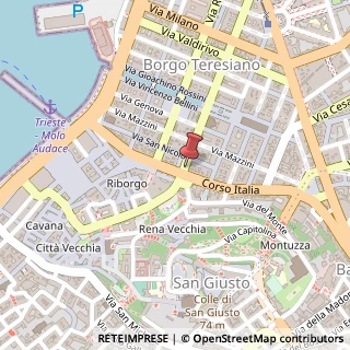 Mappa Via San Spiridione, 1, 34121 Trieste, Trieste (Friuli-Venezia Giulia)