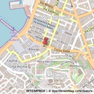 Mappa Galleria Arrigo Protti,  3, 34121 Trieste, Trieste (Friuli-Venezia Giulia)