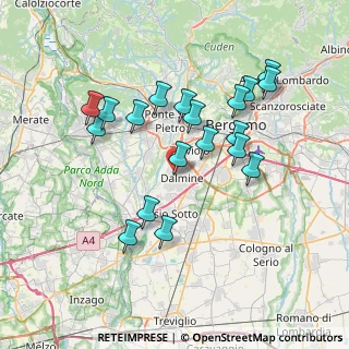 Mappa Via E. Salmeggia, 24044 Dalmine BG, Italia (6.98105)