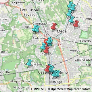 Mappa Via Zeuner Federico, 20811 Seveso MB, Italia (2.24722)