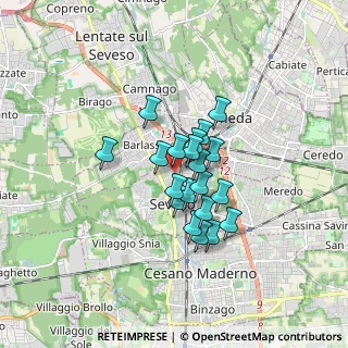 Mappa Via Zeuner Federico, 20811 Seveso MB, Italia (1.1395)