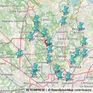 Mappa Via Zeuner Federico, 20811 Seveso MB, Italia (9.6745)