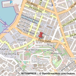 Mappa Via Dante Alighieri, 2, 34122 Trieste, Trieste (Friuli-Venezia Giulia)