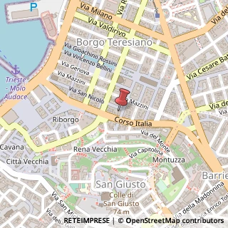 Mappa Via San Nicolò, 33, 34121 Trieste, Trieste (Friuli-Venezia Giulia)