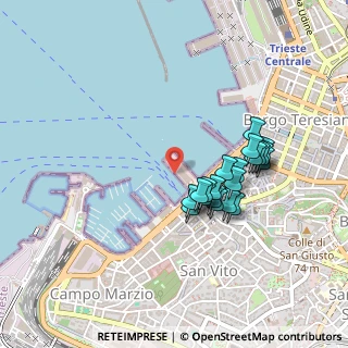 Mappa Molo dei Bersaglieri, 34123 Trieste TS, Italia (0.387)