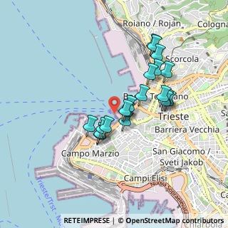 Mappa Molo dei Bersaglieri, 34123 Trieste TS, Italia (0.74)