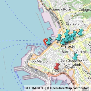 Mappa Molo dei Bersaglieri, 34123 Trieste TS, Italia (1.02)