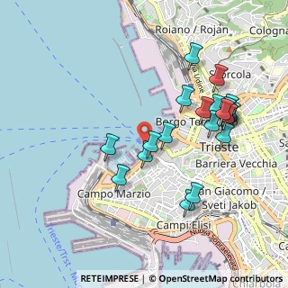Mappa Molo dei Bersaglieri, 34123 Trieste TS, Italia (0.964)