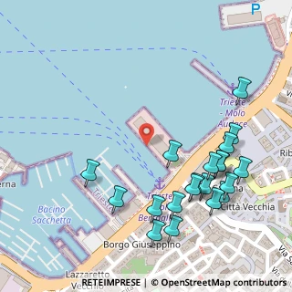 Mappa Molo dei Bersaglieri, 34123 Trieste TS, Italia (0.3)